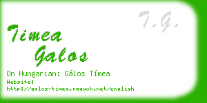 timea galos business card